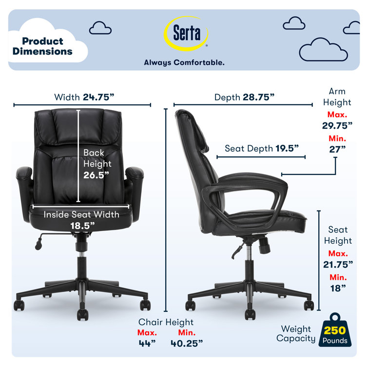 Serta hannah ii fabric best sale executive chair